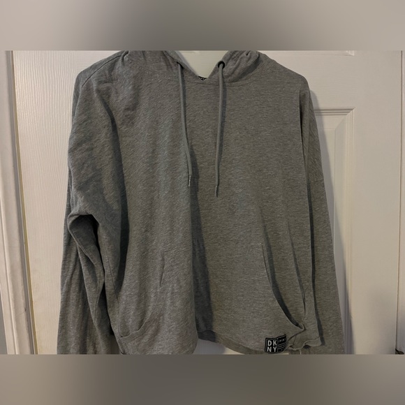 DKNY - slight crop thin hoodie. Size large - Picture 1 of 3